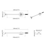 vidaXL Ťahový pánt 2 pcs Strieborná 190 mm Železo – Obrázok 9