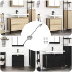vidaXL Ťahový pánt 12 pcs Strieborná 190 mm Kov