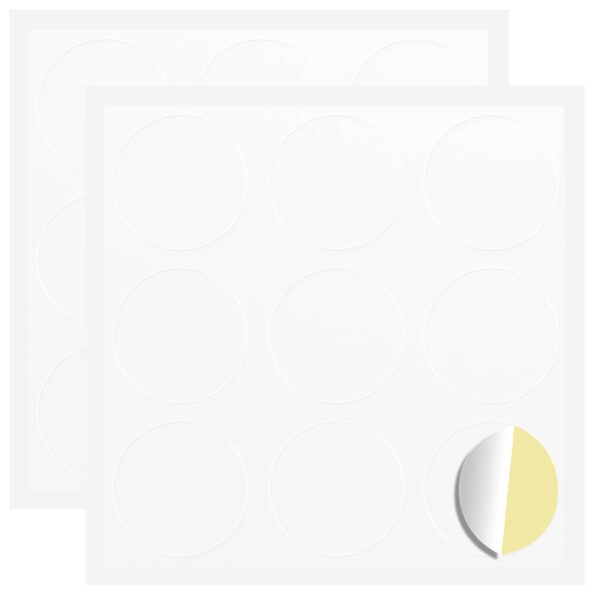 vidaXL Nálepka 2 pcs Biela Ø 20 x 0,5 mm Papier – Obrázok 2