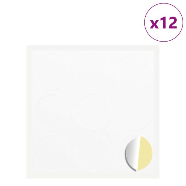 vidaXL Nálepka 12 pcs Biela Ø 20 x 0,5 mm Papier – Obrázok 2