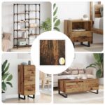 vidaXL Samolepiaci obal na skrutky 12 pcs Staré drevo Ø 20 x 0,5 mm