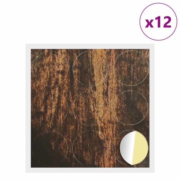 vidaXL Samolepiaci obal na skrutky 12 pcs Staré drevo Ø 20 x 0,5 mm – Obrázok 7
