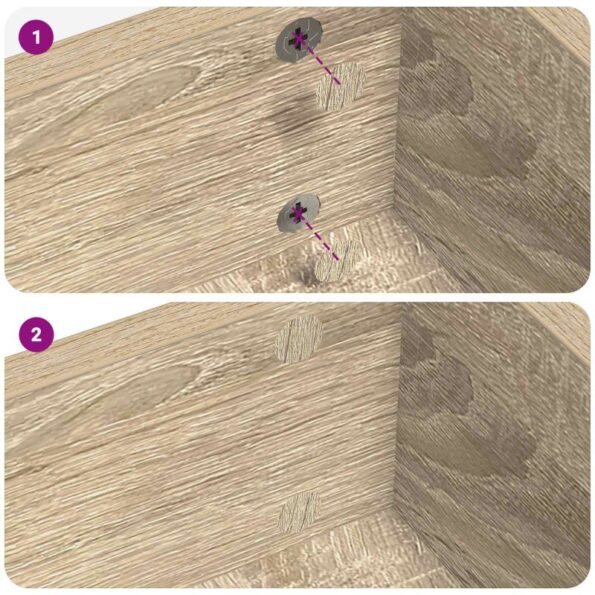 vidaXL Samolepiaci obal na skrutky 2 pcs Sonoma dub Ø 20 x 0,5 mm – Obrázok 5