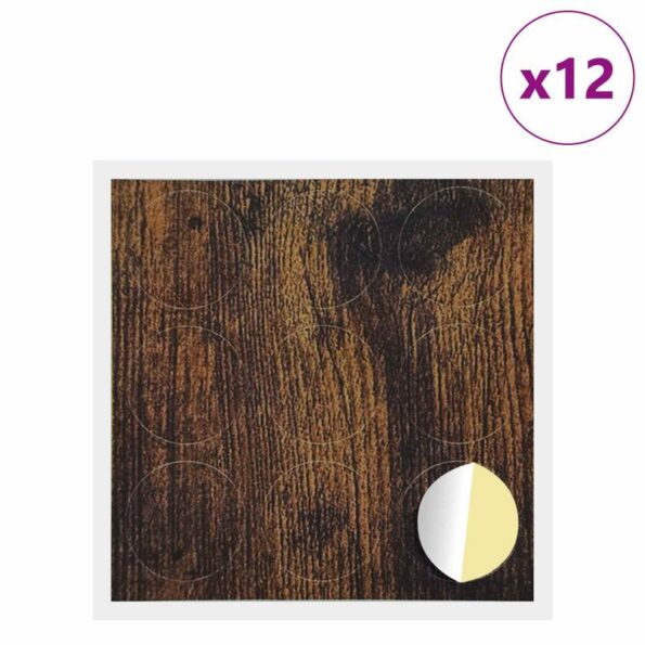 vidaXL Samolepiaci obal na skrutky 12 pcs Dymová dub Ø 20 x 0,5 mm – Obrázok 2
