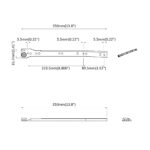 vidaXL Posuv zásuvky 2 pcs Biela 350 mm Oceľ – Obrázok 8