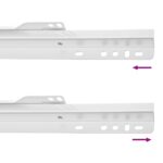 vidaXL Posuv zásuvky 2 pcs Biela 400 mm Oceľ – Obrázok 7