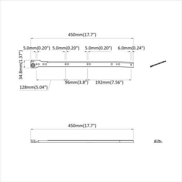 vidaXL Posuv zásuvky 12 pcs Biela 450 mm Oceľ – Obrázok 8