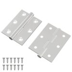 vidaXL Pánt 2 pcs Strieborná 50 x 38 x 1,3 mm Oceľ – Obrázok 2