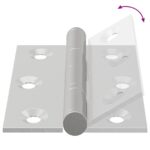 vidaXL Pánt 720 pcs Strieborná 50 x 38 x 1,3 mm Oceľ – Obrázok 8