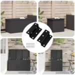 vidaXL Pánt 2 pcs Čierna 38 x 17 x 60 mm Železo