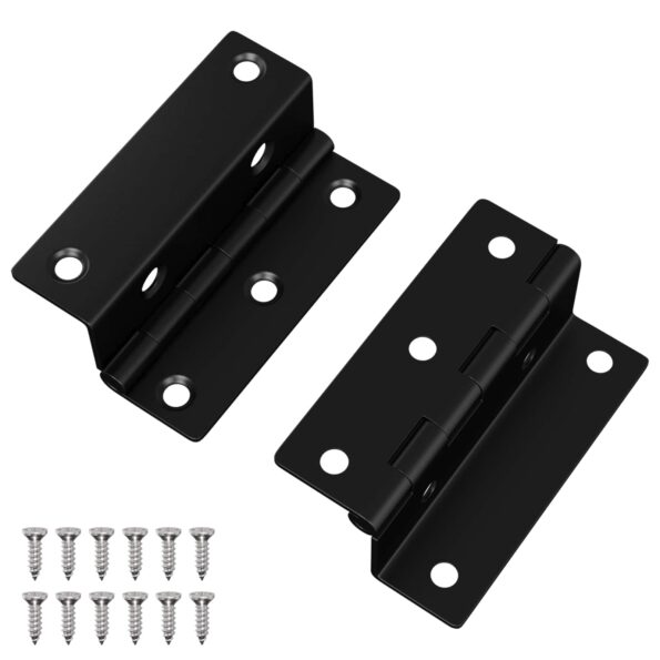 vidaXL Pánt 2 pcs Čierna 38 x 17 x 60 mm Železo – Obrázok 2