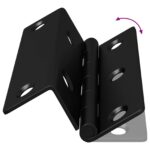 vidaXL Pánt 2 pcs Čierna 38 x 17 x 60 mm Železo – Obrázok 8