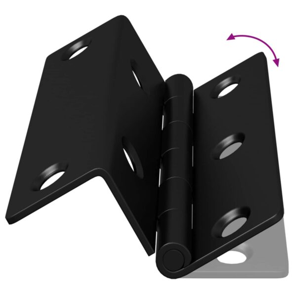 vidaXL Pánt 12 pcs Čierna 38 x 17 x 60 mm Železo – Obrázok 8