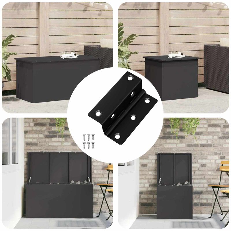 864670_1.jpg vidaXL Pánt 537 pcs Čierna 38 x 17 x 60 mm Železo – Obrázok 1