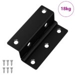 vidaXL Pánt 537 pcs Čierna 38 x 17 x 60 mm Železo – Obrázok 2