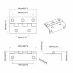 vidaXL Pánt 537 pcs Čierna 38 x 17 x 60 mm Železo – Obrázok 9