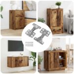 vidaXL Pánt 2 pcs Niklová 85 x 52,5 x 9,5 mm Železo