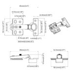 vidaXL Pánt 2 pcs Niklová 85 x 52,5 x 9,5 mm Železo – Obrázok 9