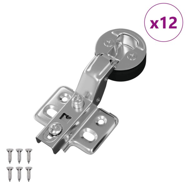 vidaXL Pánt 12 pcs Strieborná 35 mm Železo – Obrázok 2