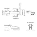 vidaXL Pánt 123 pcs Strieborná 35 mm Železo – Obrázok 9