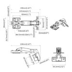 vidaXL Pánt 12 pcs Niklová 35 mm Železo – Obrázok 9
