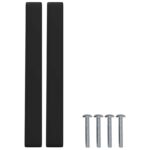 vidaXL Rukoväť nábytku 12 pcs Čierna 110 x 12 x 36 mm Železo – Obrázok 5