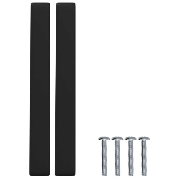 vidaXL Rukoväť nábytku 12 pcs Čierna 110 x 12 x 36 mm Železo – Obrázok 5