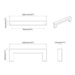 vidaXL Rukoväť nábytku 12 pcs Čierna 110 x 12 x 36 mm Železo – Obrázok 7