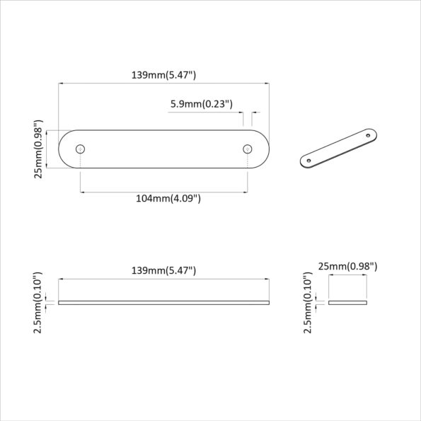 vidaXL Rukoväte na kuchyňu 2 pcs Hnedá 96 mm PU – Obrázok 7