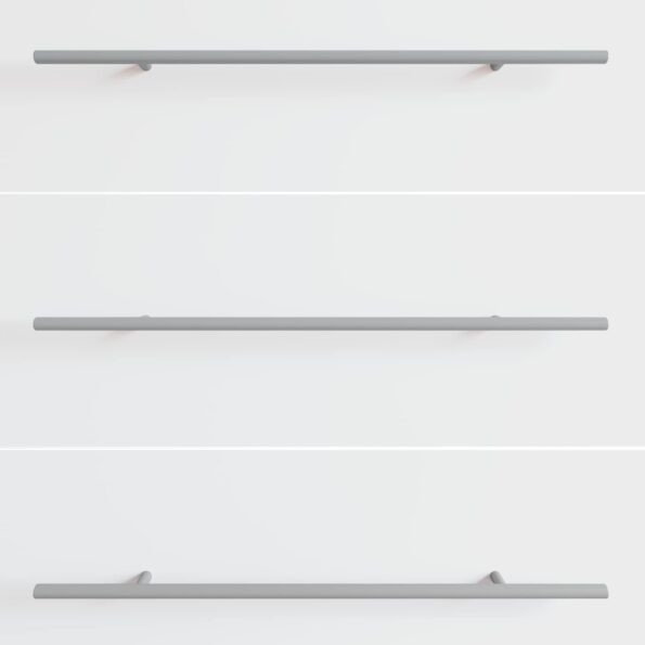 vidaXL rukoväť 12 pcs Strieborná 1500 mm Oceľ – Obrázok 6