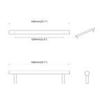 vidaXL rukoväť 12 pcs Strieborná 1500 mm Oceľ – Obrázok 7