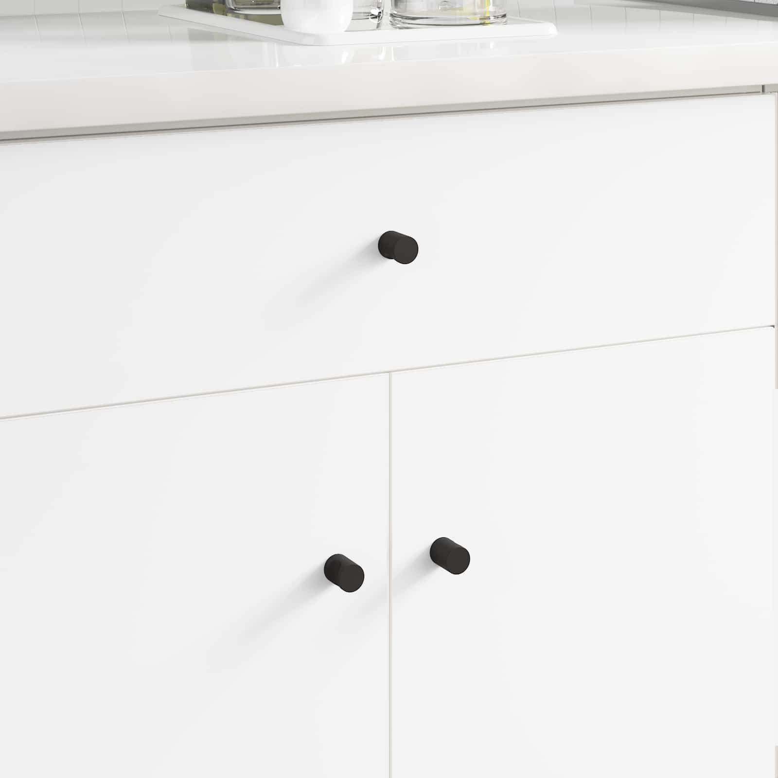 864745_1.jpg vidaXL Úchyty na skrine 968 pcs Čierna Železo – Obrázok 1