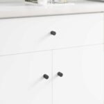 vidaXL Gombík na skriňu 12 pcs Čierna 18 x 23 mm Železo