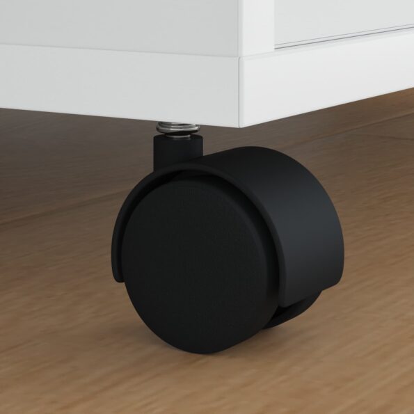 vidaXL Otočné koliesko 2 pcs Čierna 54 mm Železo a PP – Obrázok 3