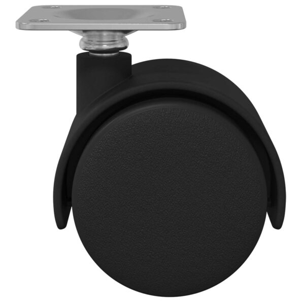vidaXL Otočné koliesko 2 pcs Čierna 54 mm Železo a PP – Obrázok 4
