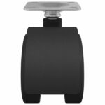 vidaXL Otočné koliesko 2 pcs Čierna 54 mm Železo a PP – Obrázok 5