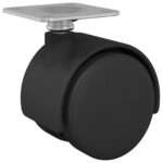 vidaXL Otočné koliesko 2 pcs Čierna 54 mm Železo a PP – Obrázok 6