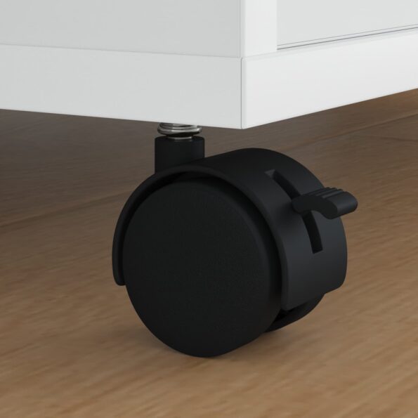 vidaXL Koliesko Čierna Železo a polypropylén – Obrázok 3