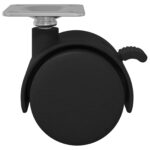 vidaXL Koliesko Čierna Železo a polypropylén – Obrázok 4