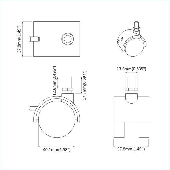 vidaXL Pojazd 2 pcs Čierna a strieborná 40,1 x 40,1 x 37,8 mm – Obrázok 9