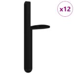 vidaXL Nohy nábytku 12 pcs Čierna 0 Železo – Obrázok 2