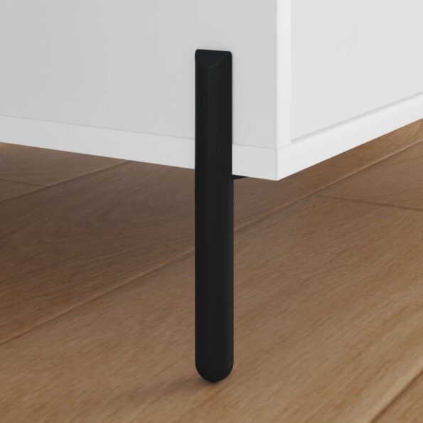 vidaXL Nohy nábytku 12 pcs Čierna 0 Železo – Obrázok 3