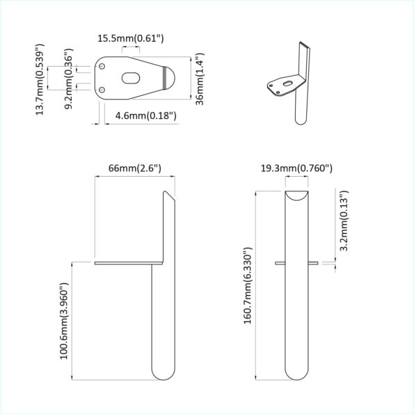 vidaXL Nohy nábytku 12 pcs Čierna 0 Železo – Obrázok 9