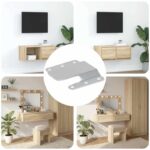 vidaXL Na montáž plochého držiaka 419 pcs Strieborná 75 x 66 x 1,4 mm