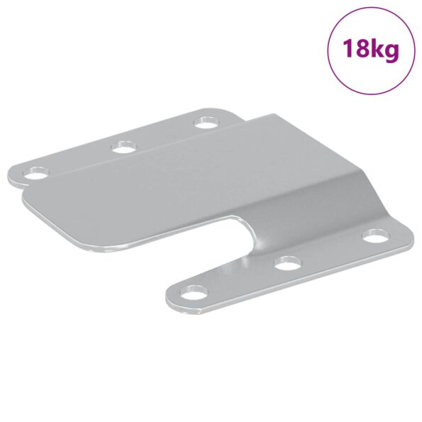 vidaXL Na montáž plochého držiaka 419 pcs Strieborná 75 x 66 x 1,4 mm – Obrázok 2