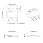 vidaXL Na montáž plochého držiaka 419 pcs Strieborná 75 x 66 x 1,4 mm – Obrázok 6