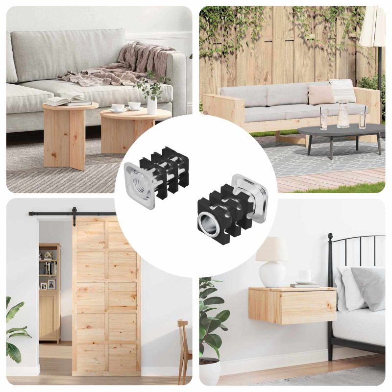 864850_1.jpg vidaXL Závitová vložka do trubky 2 pcs Čierna a strieborná – Obrázok 1