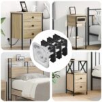 vidaXL Závitová vložka do trubky 12 pcs Čierna a strieborná