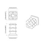 vidaXL Závitová vložka do trubky 12 pcs Čierna a strieborná – Obrázok 6