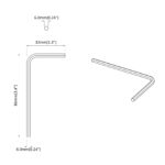 vidaXL Šesťhranný kľúč 2 pcs Strieborná 32 x 86 mm Oceľ – Obrázok 6